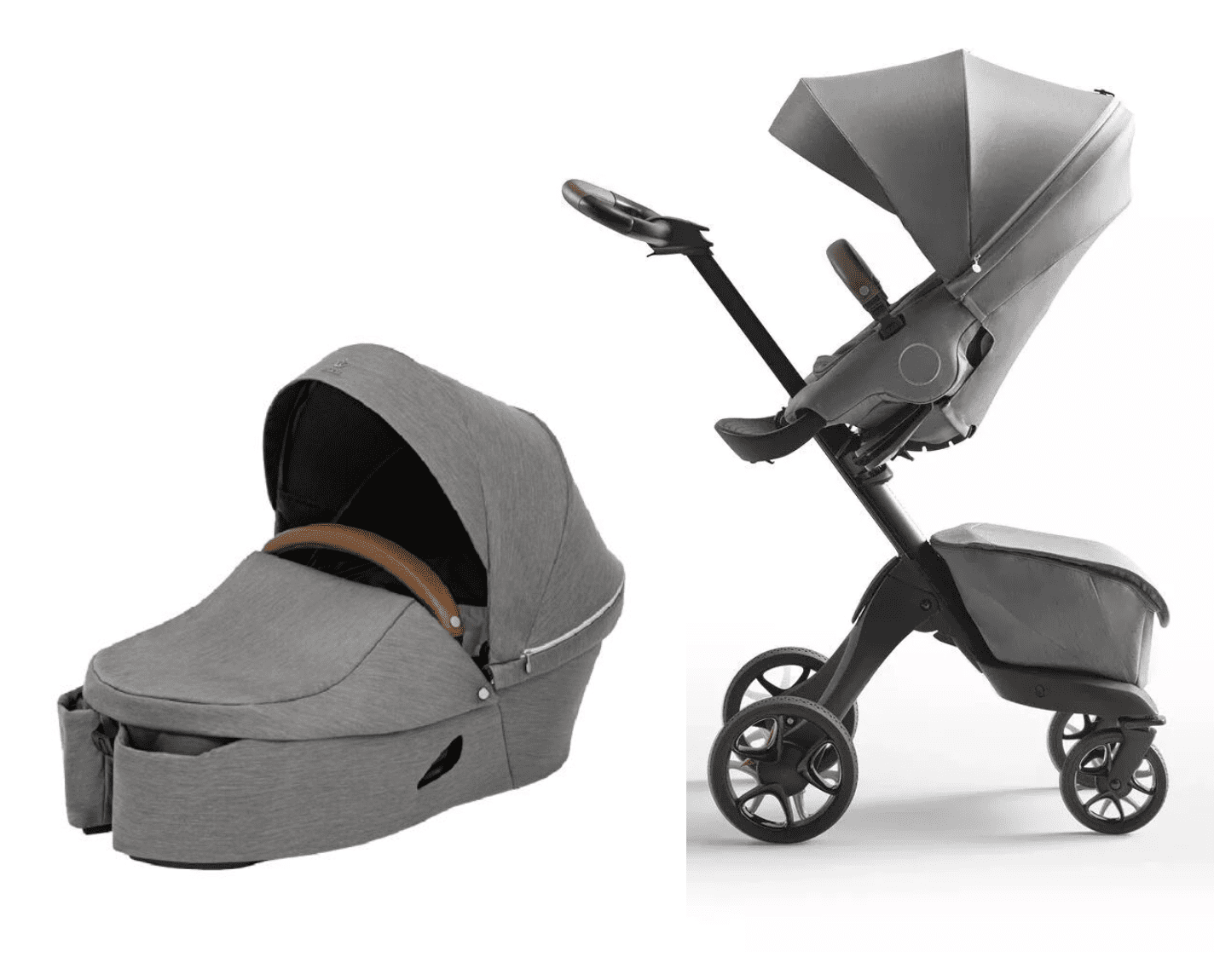 Stokke Xplory X Kombikinderwagen  – Kombi Kinderwagen Xplory X von STOKKE mit Babywanne + Sportsitz + Wickeltasche ✓ erhöhte Sitzposition ✓ pannenfreie Räder u.v.m. ► Jetzt bestellen